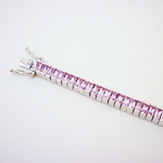 Pink Baguettes Tennis-style Bracelet